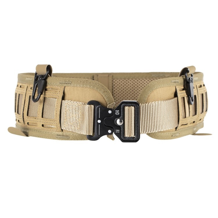 DELTA SIX Laser Cut Battle Belt Mollesystem w/ Metal Buckle Desert / Tan