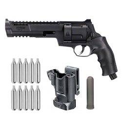 (Paket) Umarex TR 68 / HDR 68, Hölster, 140 Paintballs + Pod, CO2 / .68 Kaliber