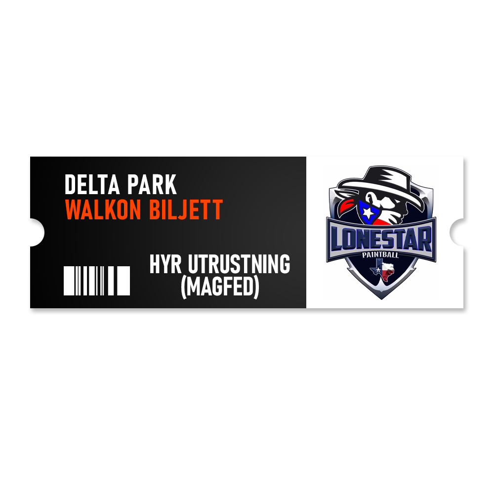 Delta Park Walkon Biljett - Spel & Hyr Magfed Utrustning