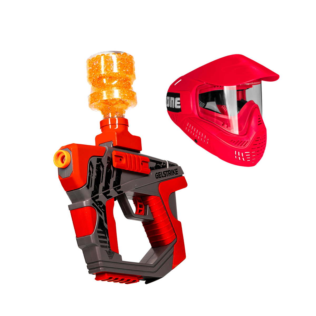 (Paket) GelStrike Delta Blaster Red + ONE Goggle