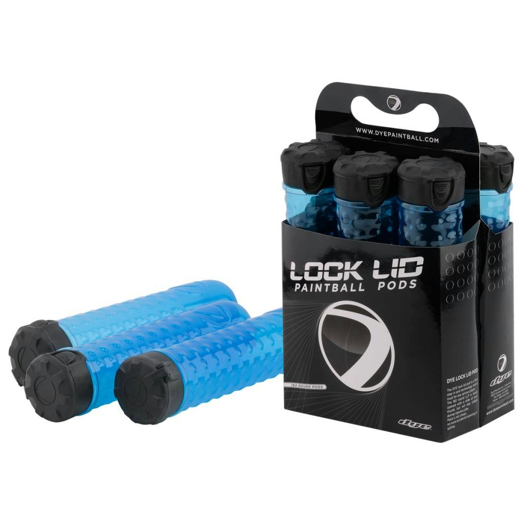 DYE Lock Lid Pods 160 rds 6-Pack - Cyan