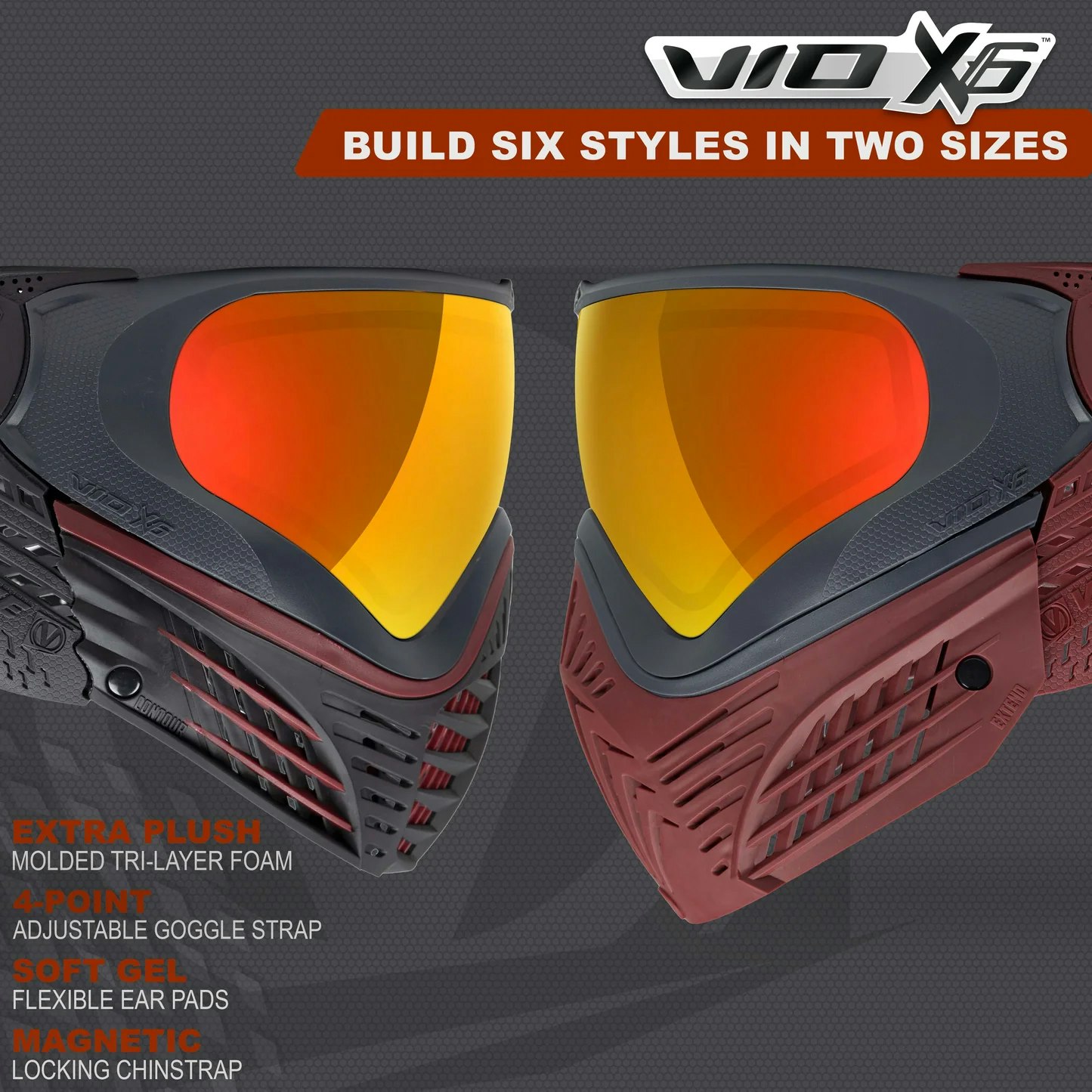 Virtue VIO X6 Goggle Red Fire