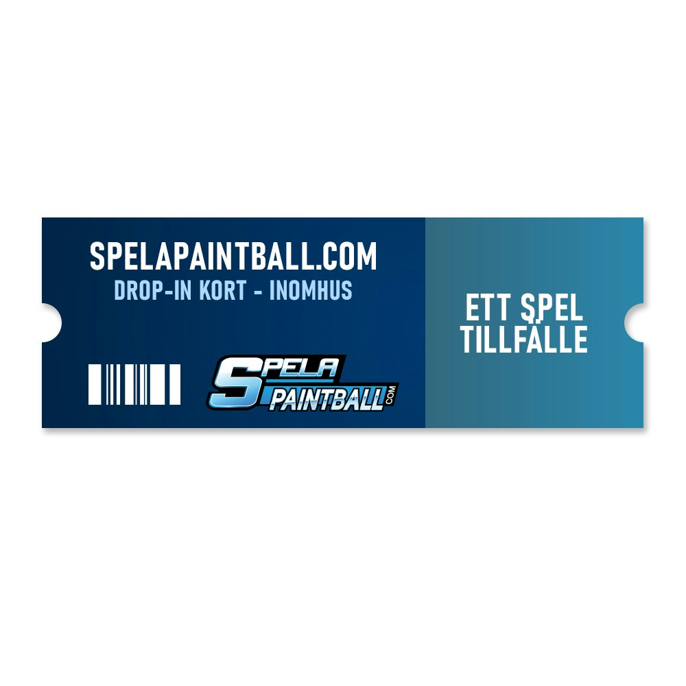 SpelaPaintball.com Drop-in Kort - 1 Spel