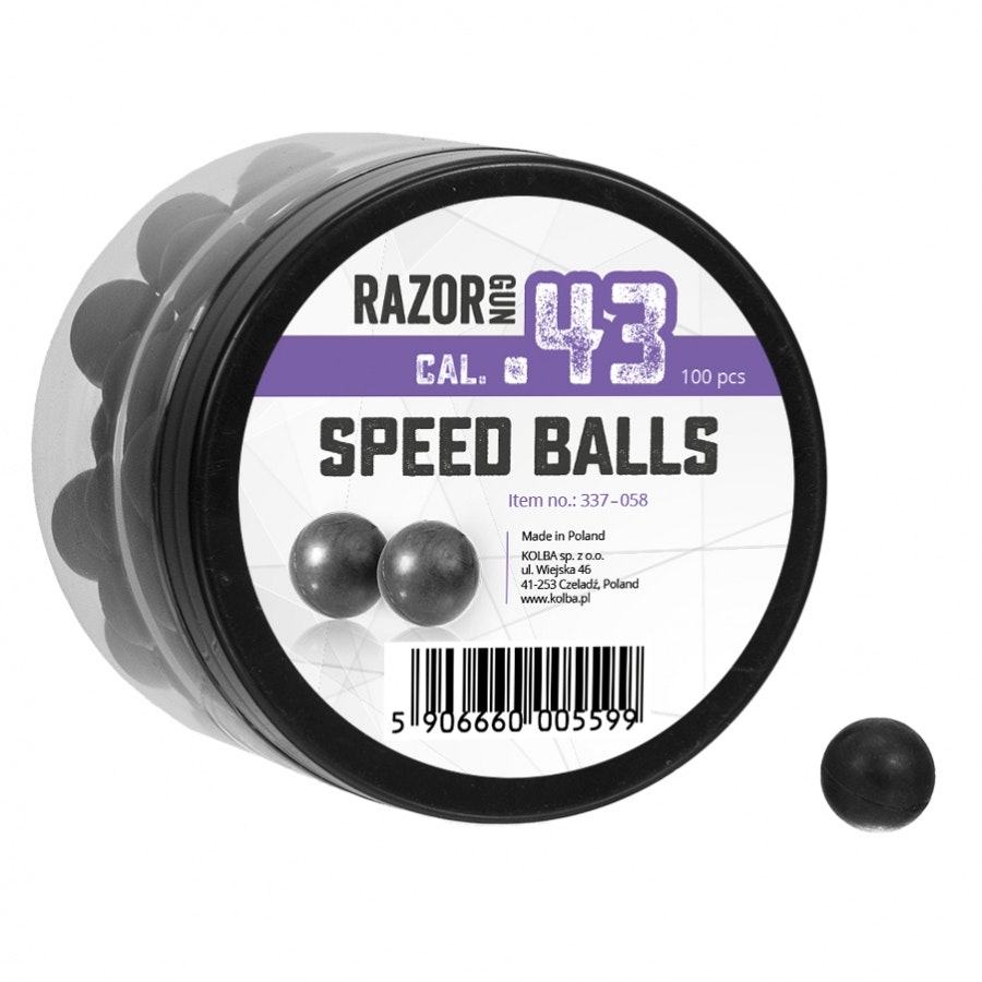 RazorGun Rubberball Speed Ball .43 Kaliber 100st (337-058)