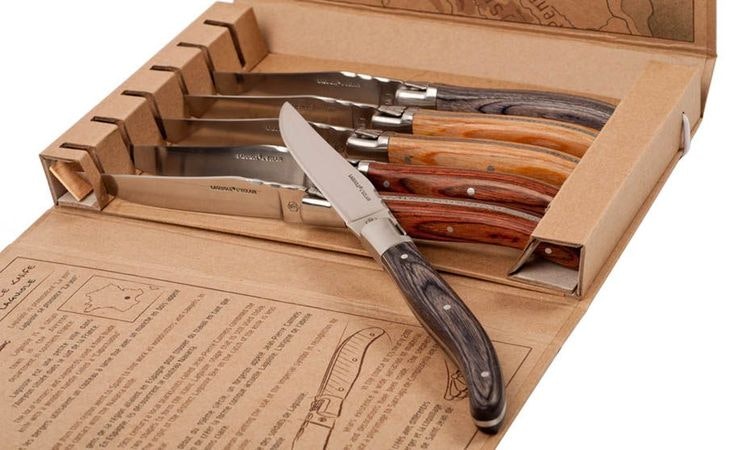 Laguiole Black Marble Knives in Presentation Box (Set of 6) — Kiss That Frog