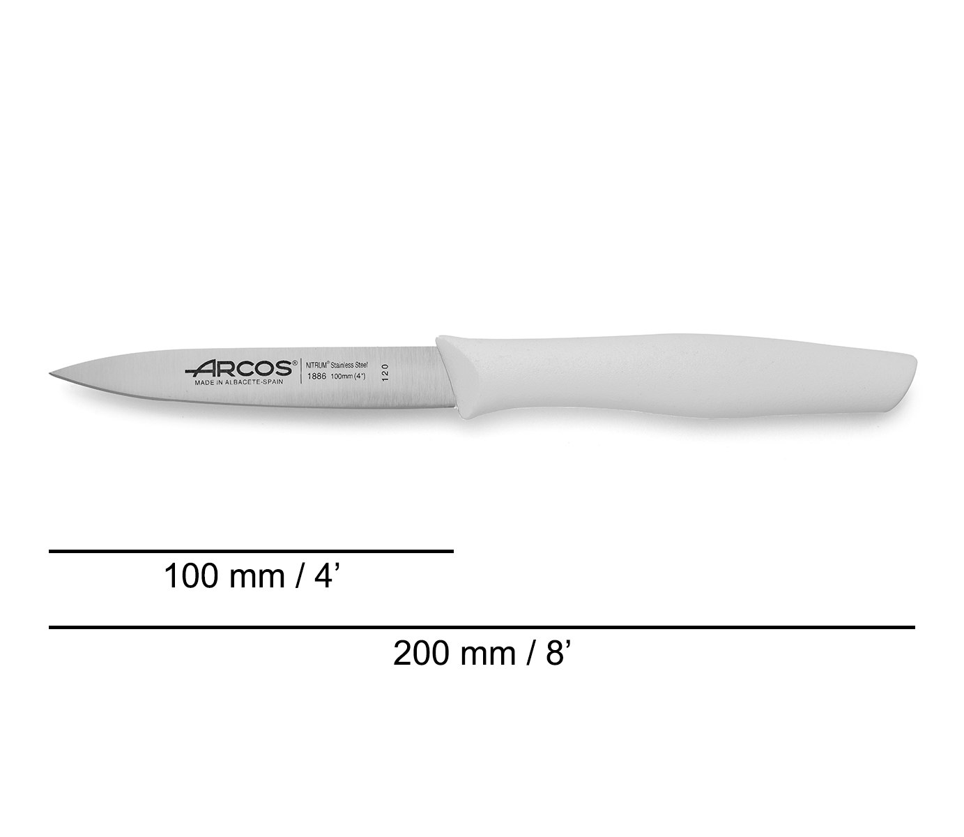 Arcos Nova Skalkniv 10 cm - Vit