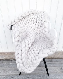 CHUNKY KNIT BLANKET SMALL 80x100