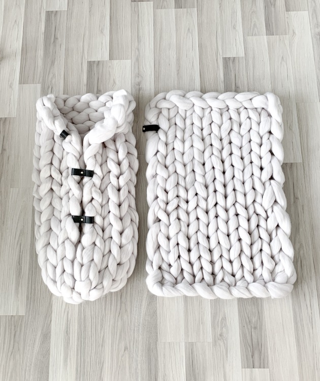 CHUNKY KNIT BABY BLANKET X-SMALL