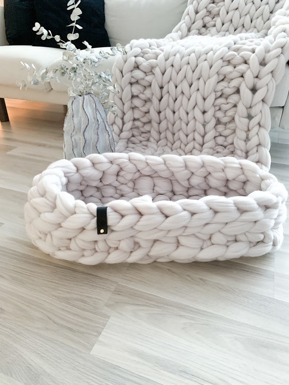 CHUNKY KNIT BABY BASKET - SBC - Style by C