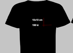 T-shirt tryck 10x10 cm