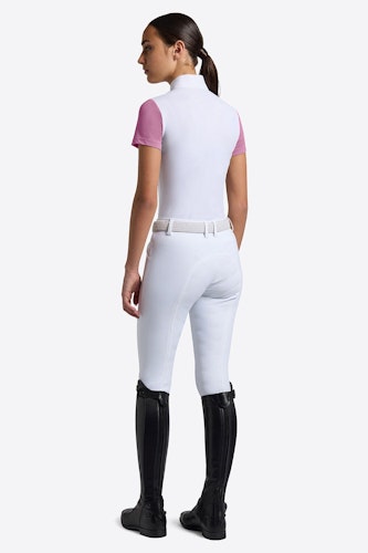 Rider's Gene Kortärmad Micro Perforated Jersey Inserts Competition Zip Shirt för flickor