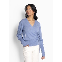 LEAH Wrap Cardigan Faded Denim