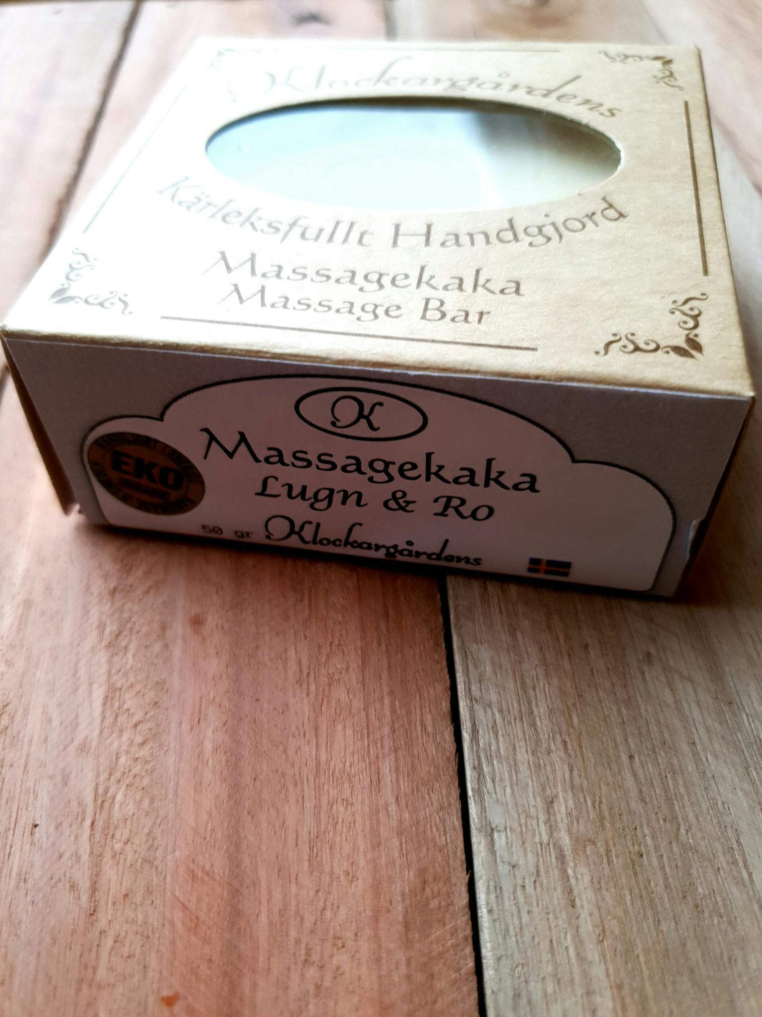 Klockargårdens Massageolja kaka Eko - Lugn & ro (Lavendel, mandarin & mejram)