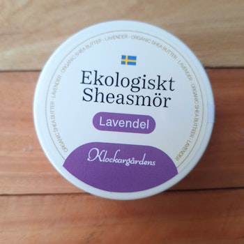 Klockargårdens Eko Sheasmör 100% Naturlig - Lavendel