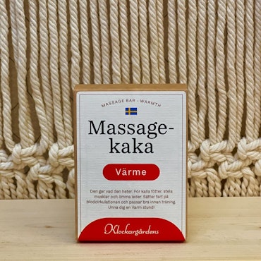 Klockargårdens Massageolja kaka Eko - Värme (Lavendel, rosmarin, svartpeppar, ingefära, vanilj)