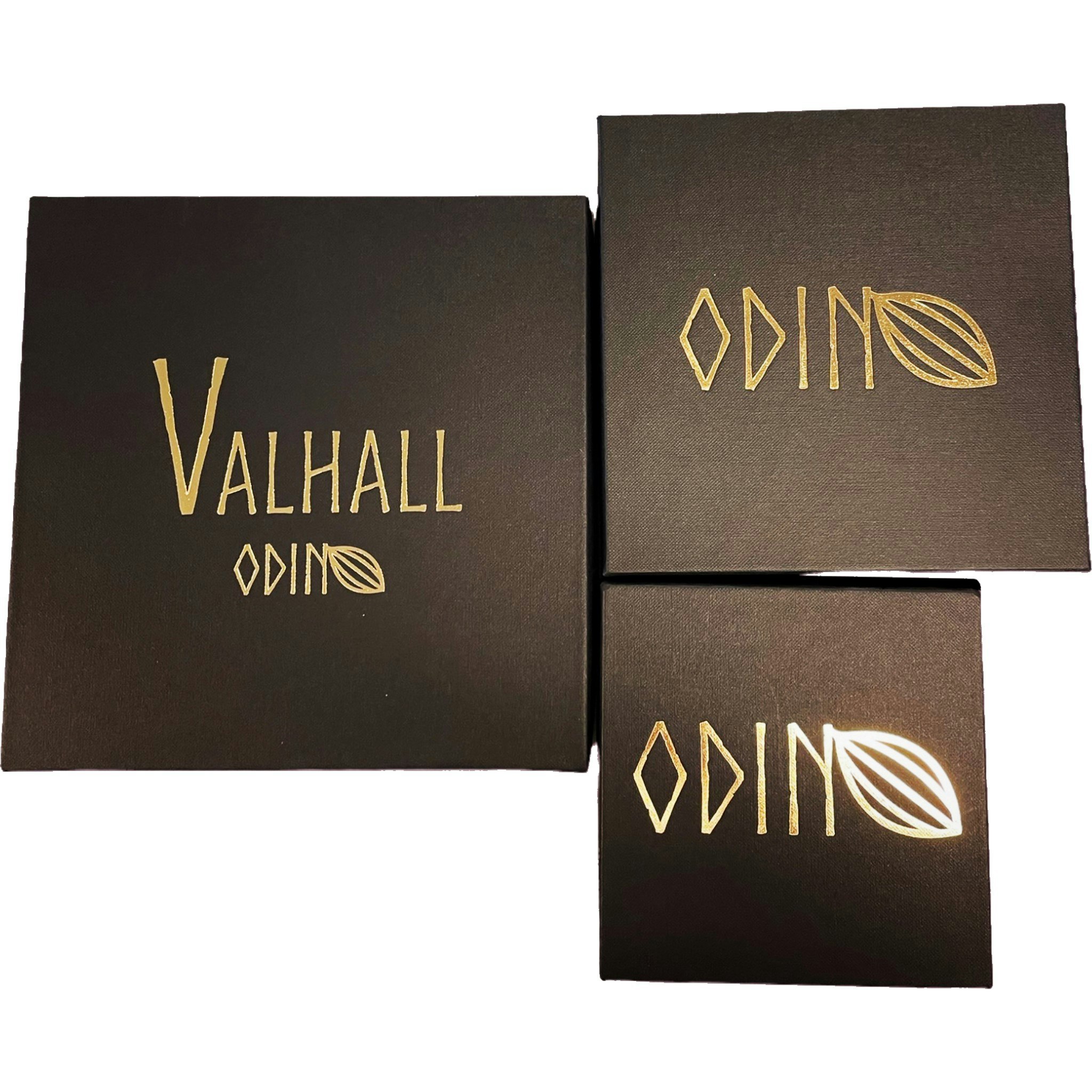 Odin konfektesker med gulltrykk - Odin Chocolate / Sjokolade