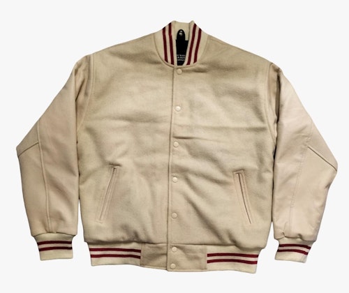 Nyhet! Baseballjacka Skinn, Bone Red