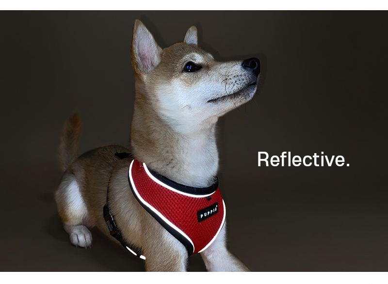 Puppia Soft Harness A PRO m refleks Sort / Black