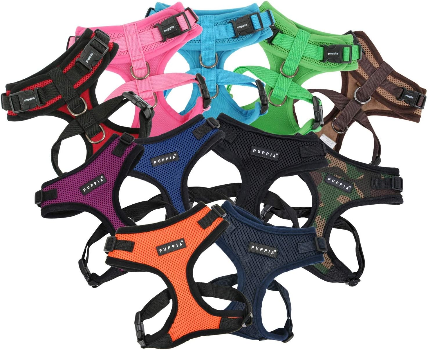 Puppia Ritefit Air Mesh Harness Lys blå / Sky Blue med justering i både nakke og bryst
