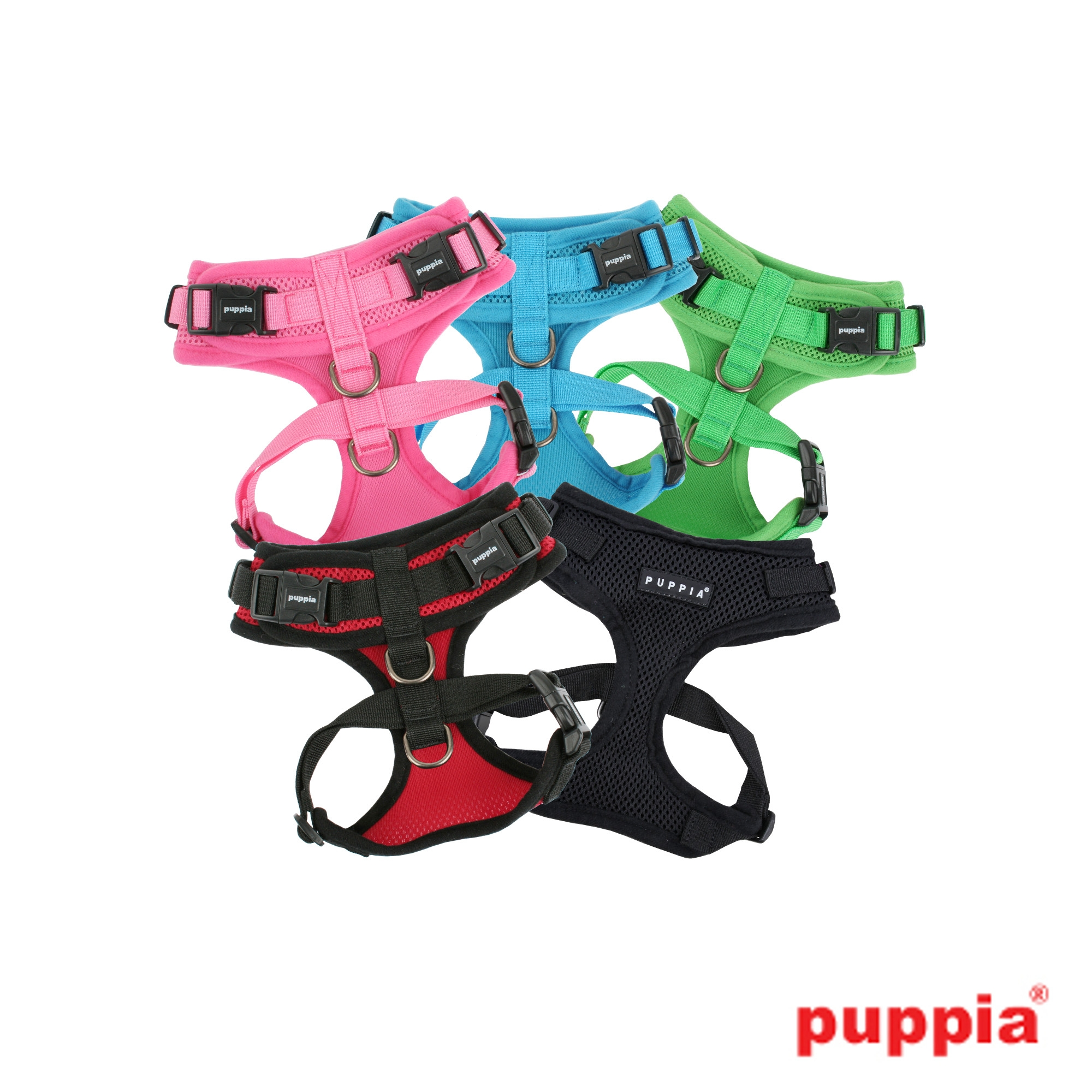 Puppia Ritefit Air Mesh Harness Lys blå / Sky Blue med justering i både nakke og bryst
