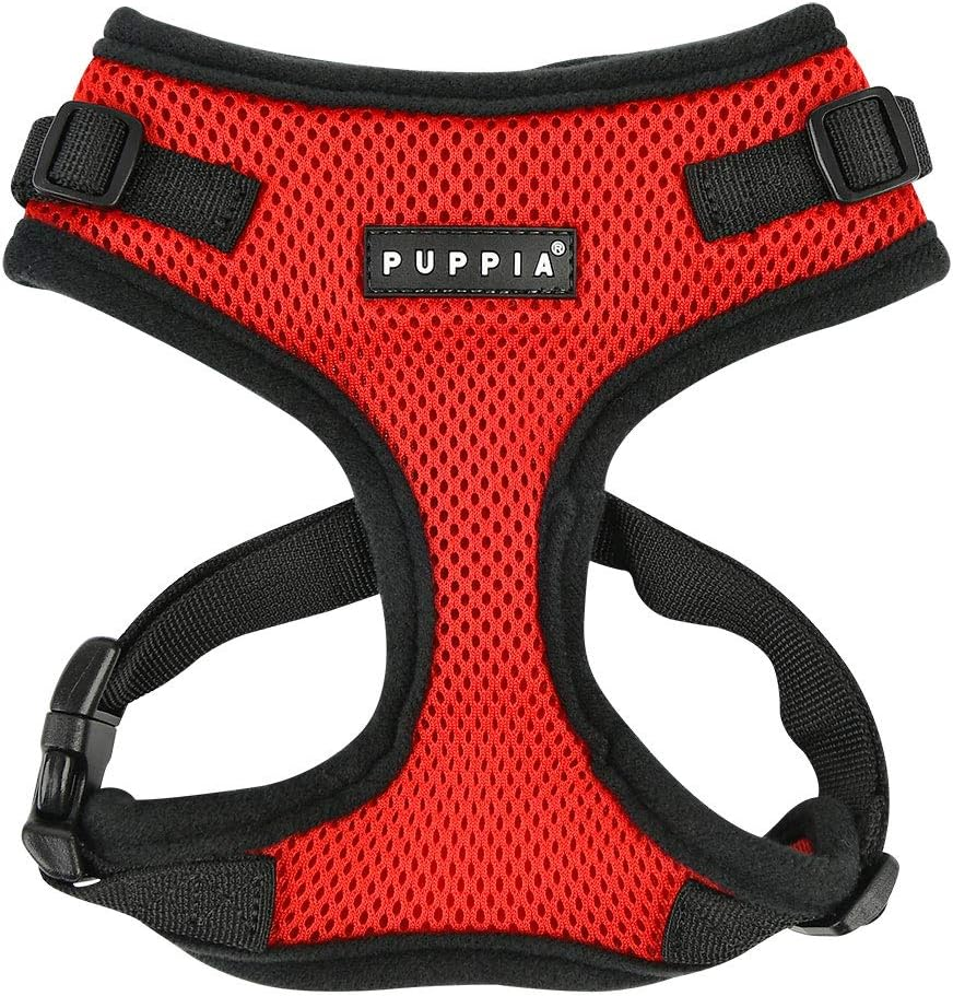 Puppia Ritefit Air Mesh Harness Rød / Red med justering i både nakke og bryst L