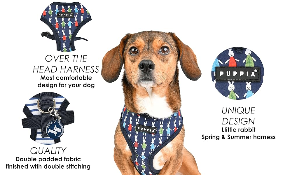 Puppia Mollie Harness A Blå / Navy