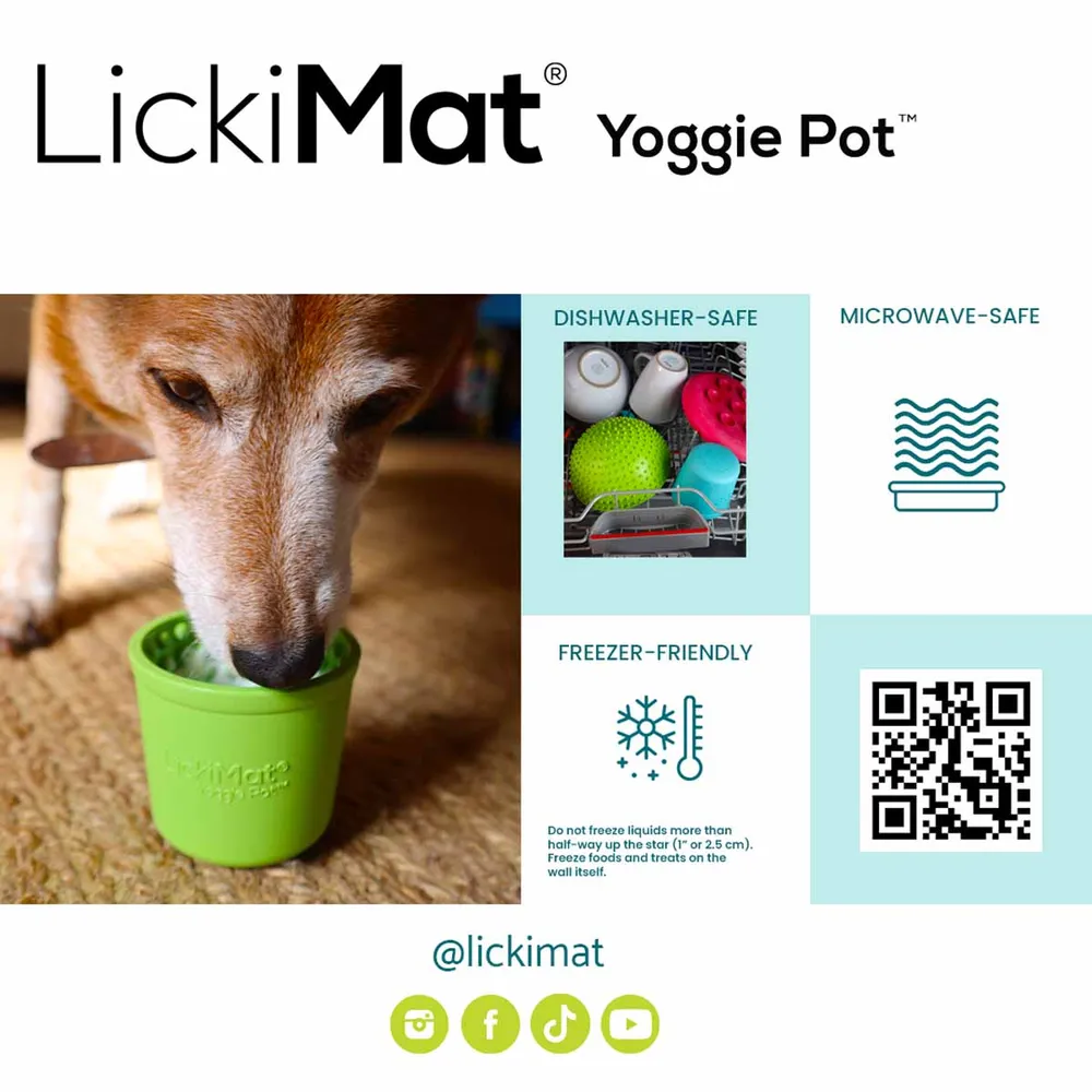 Kopi Lickimat Yoggie Pot Rosa Hundeskål