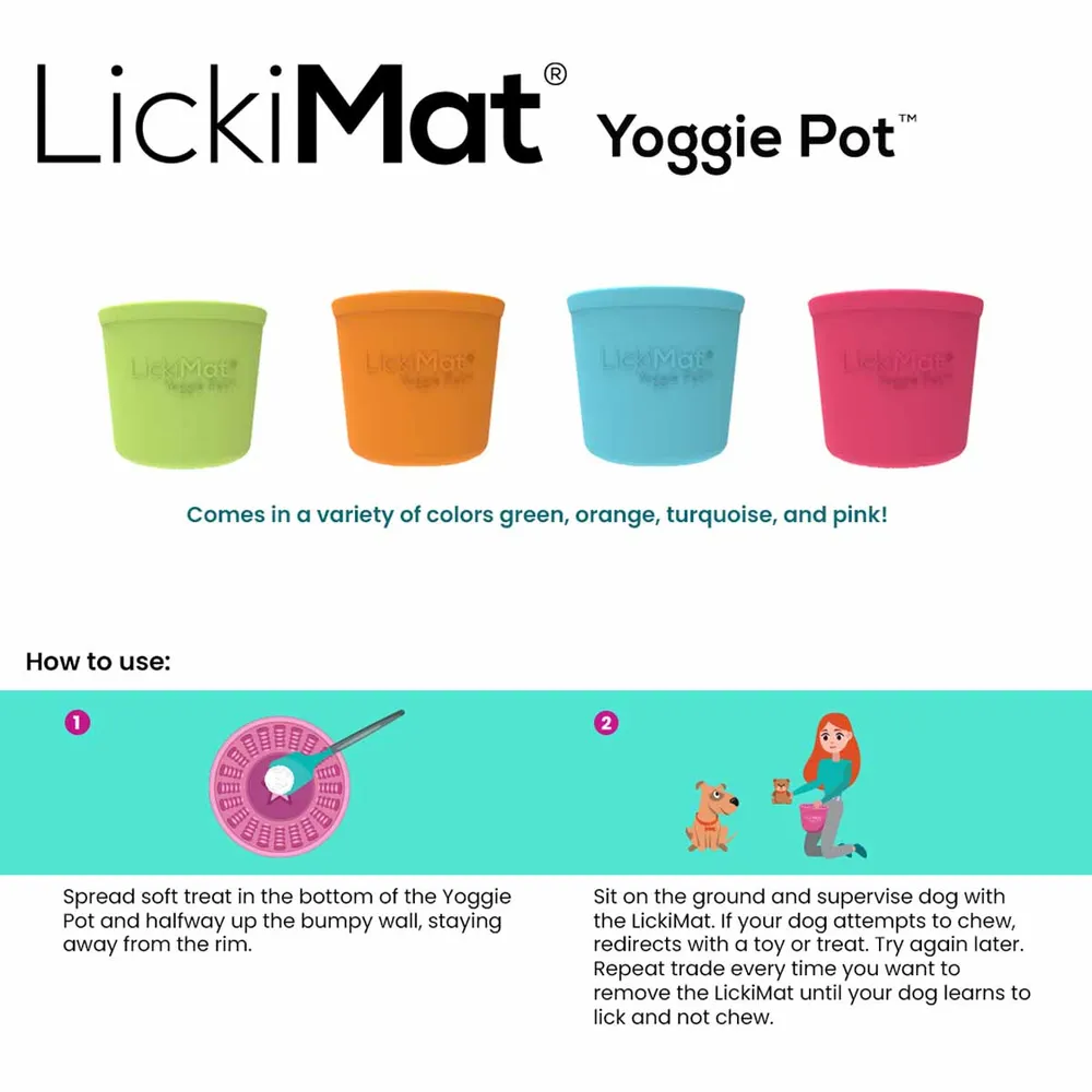 Kopi Lickimat Yoggie Pot Rosa Hundeskål