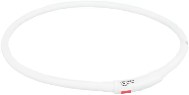 Lysende Halsbånd Silikon M/USB Lader XS-XL 70cm/10mm