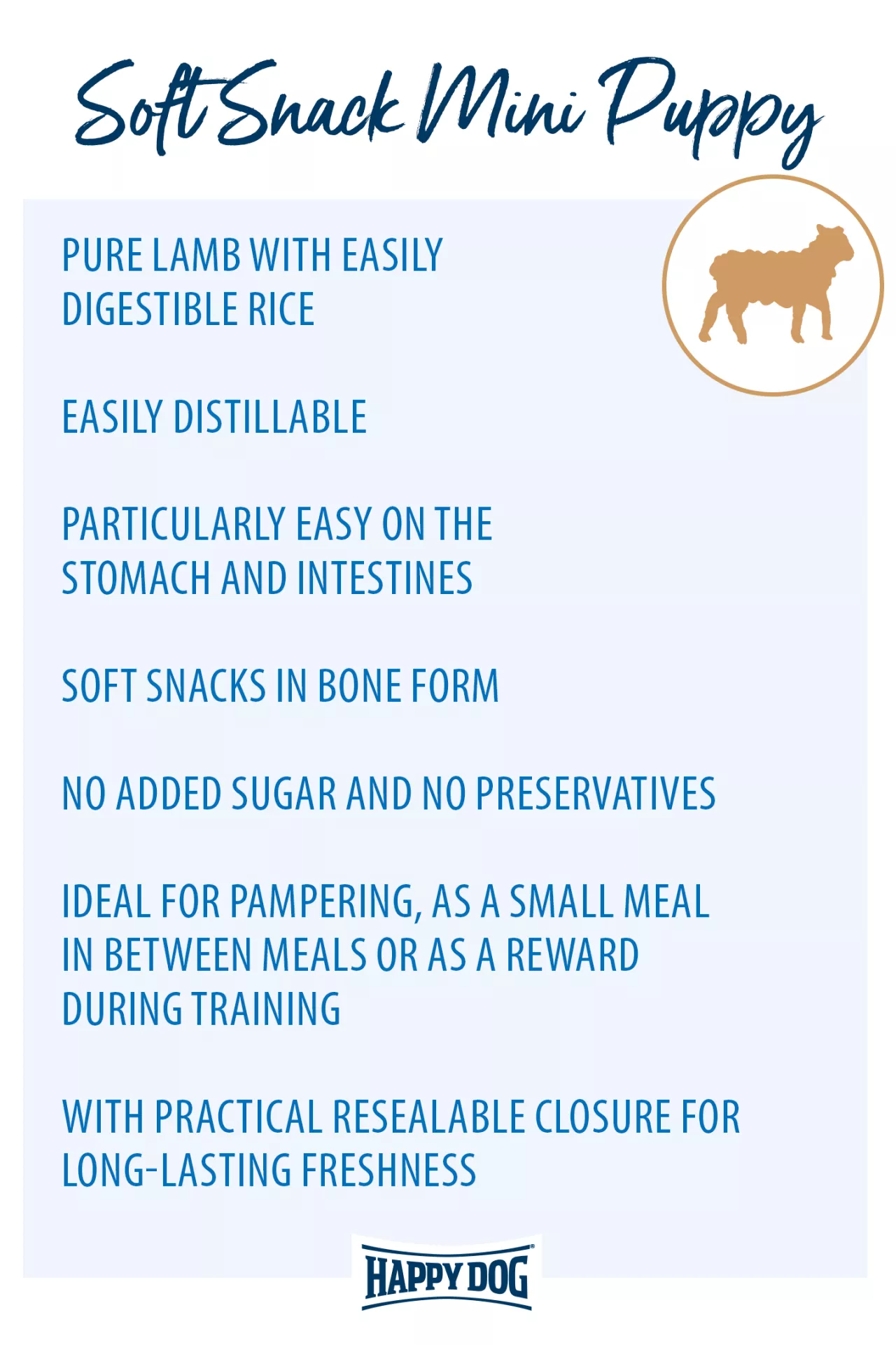 Happy Dog Soft Snack Mini Puppy (Lam) 100g