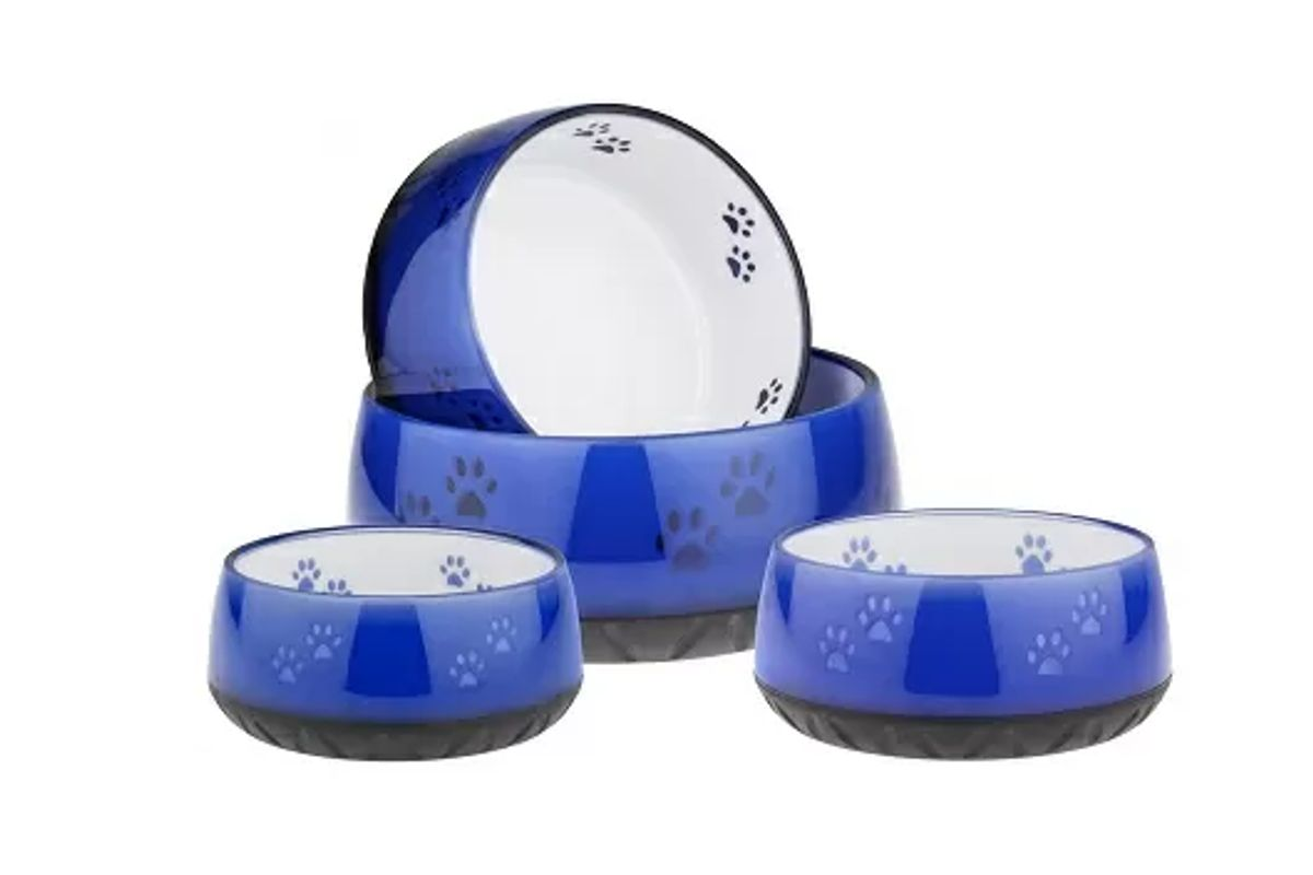 Ehaso mat/vann skål med poter