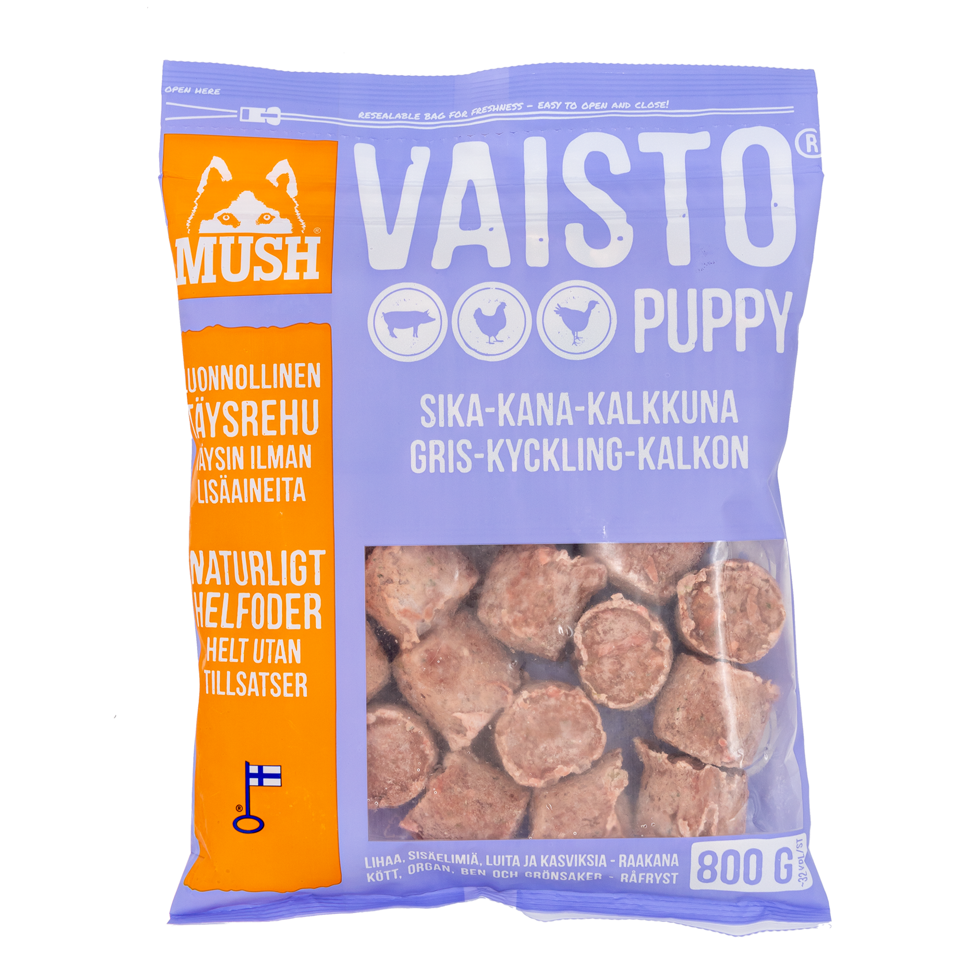 MUSH Vaisto Gris-Kalkun-Kylling (Lyslilla)