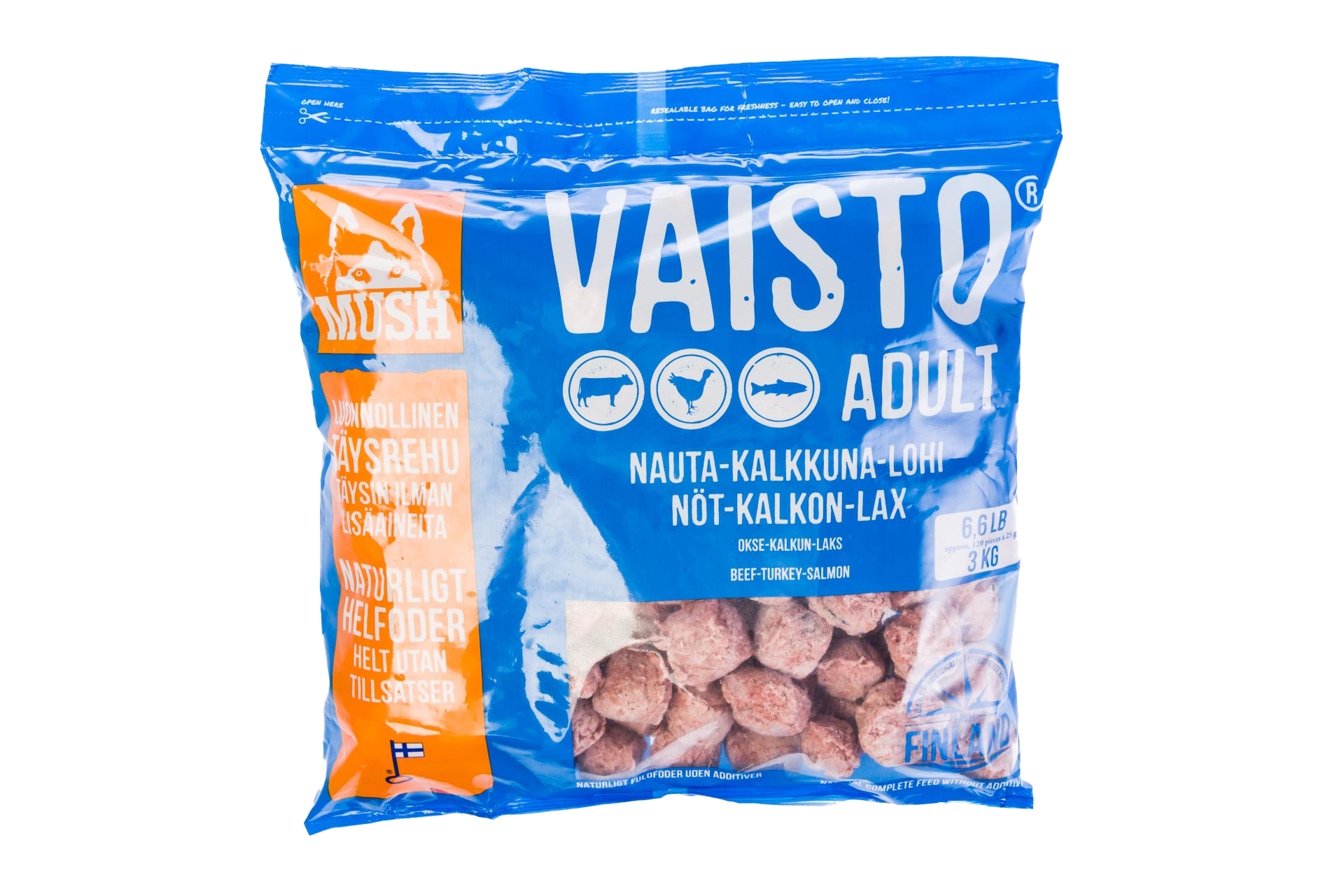 MUSH Vaisto® Okse-Kalkun-Laks (Blå)