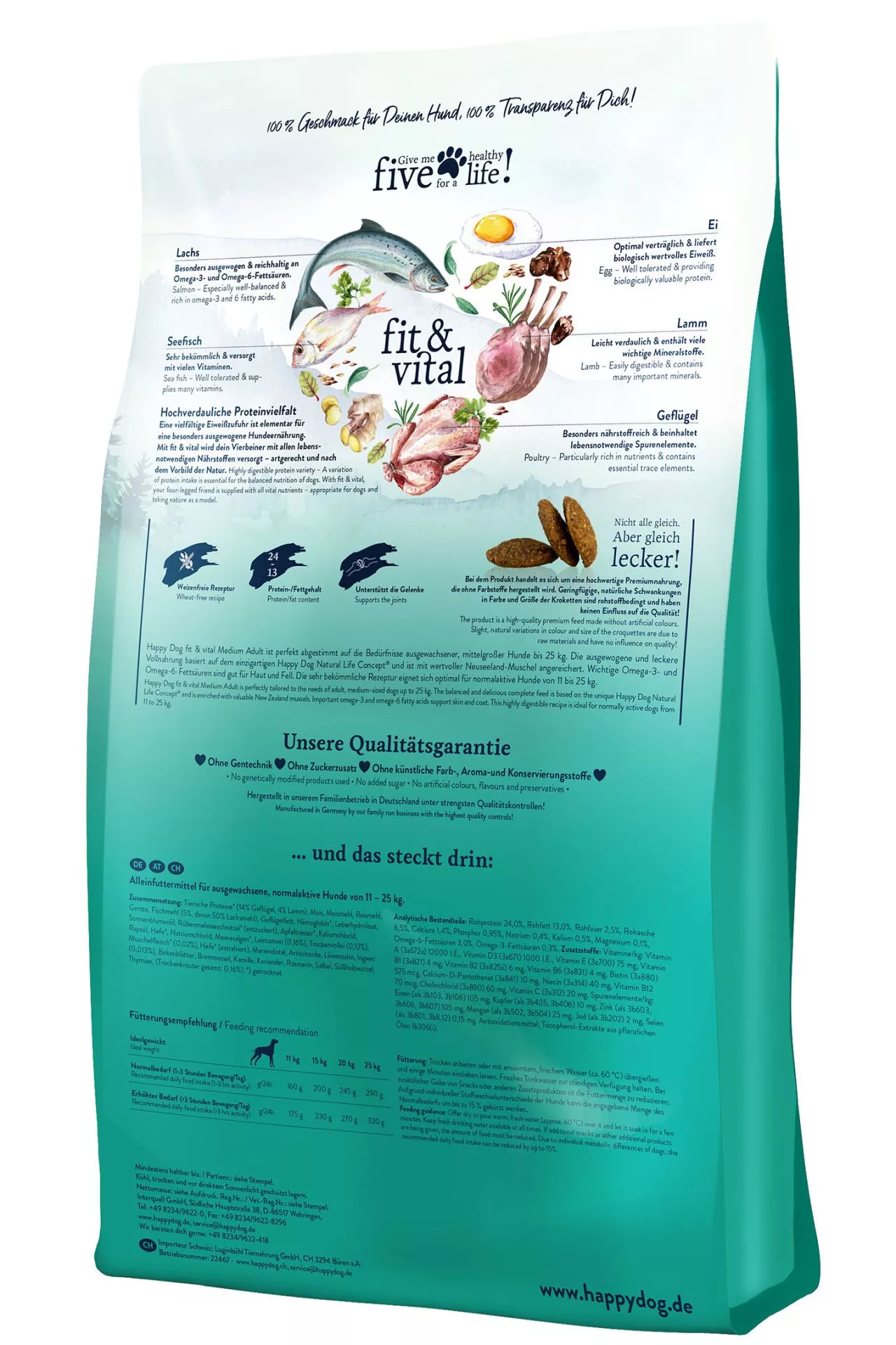 Happy Dog Fit & Vital Medium Adult 12Kg