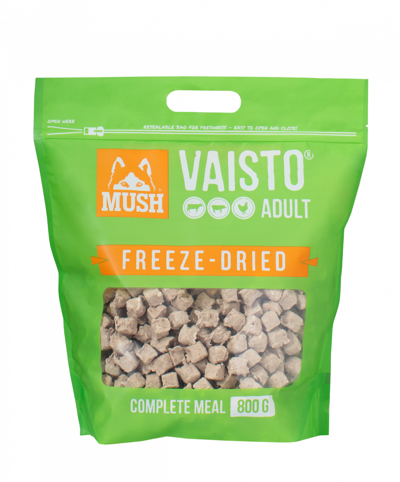 MUSH Vaisto Grønn Okse-Gris-Kylling Frysetørket