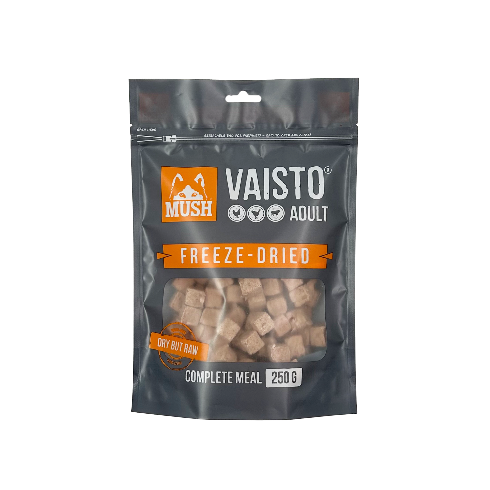 MUSH Vaisto Grå Kalkun-Kylling-Lam Frysetørket