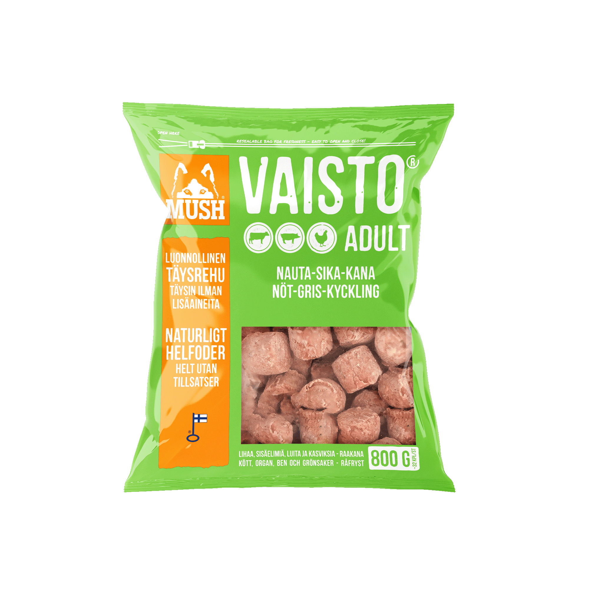 MUSH Vaisto® Grønn Storfe-Gris-Kylling