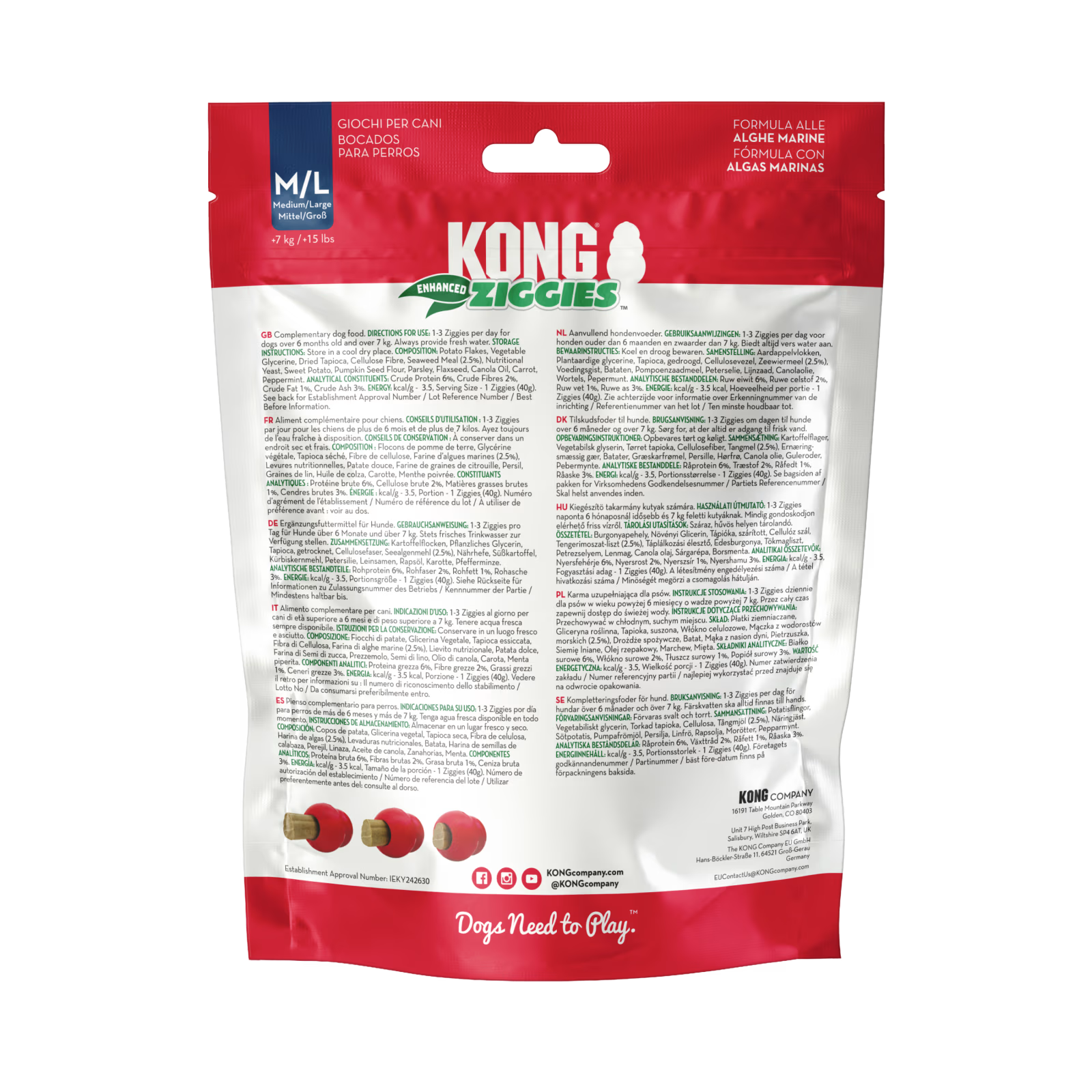 KONG Ziggies M/L 227g