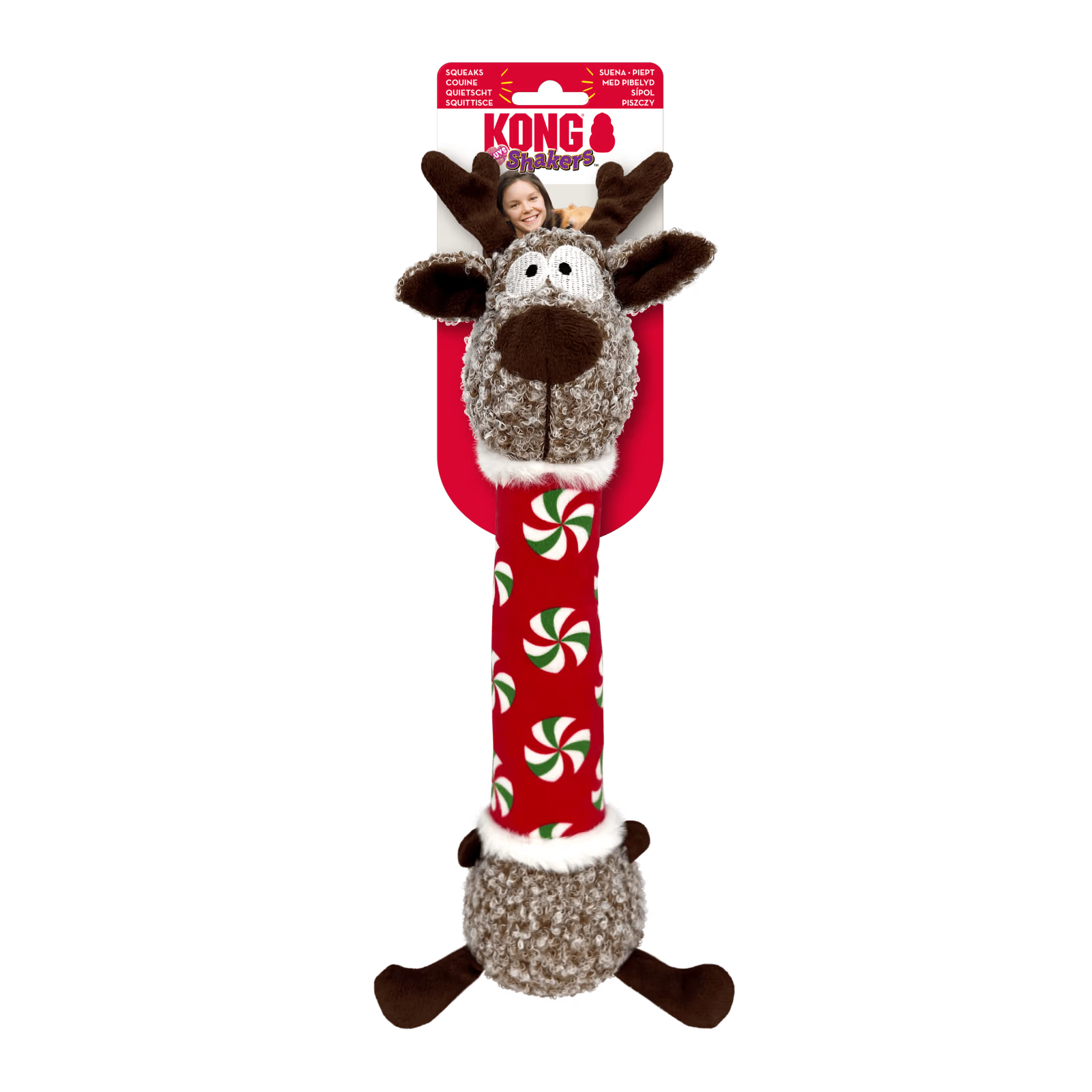 KONG Holiday Shakers Luvs Reindeer M