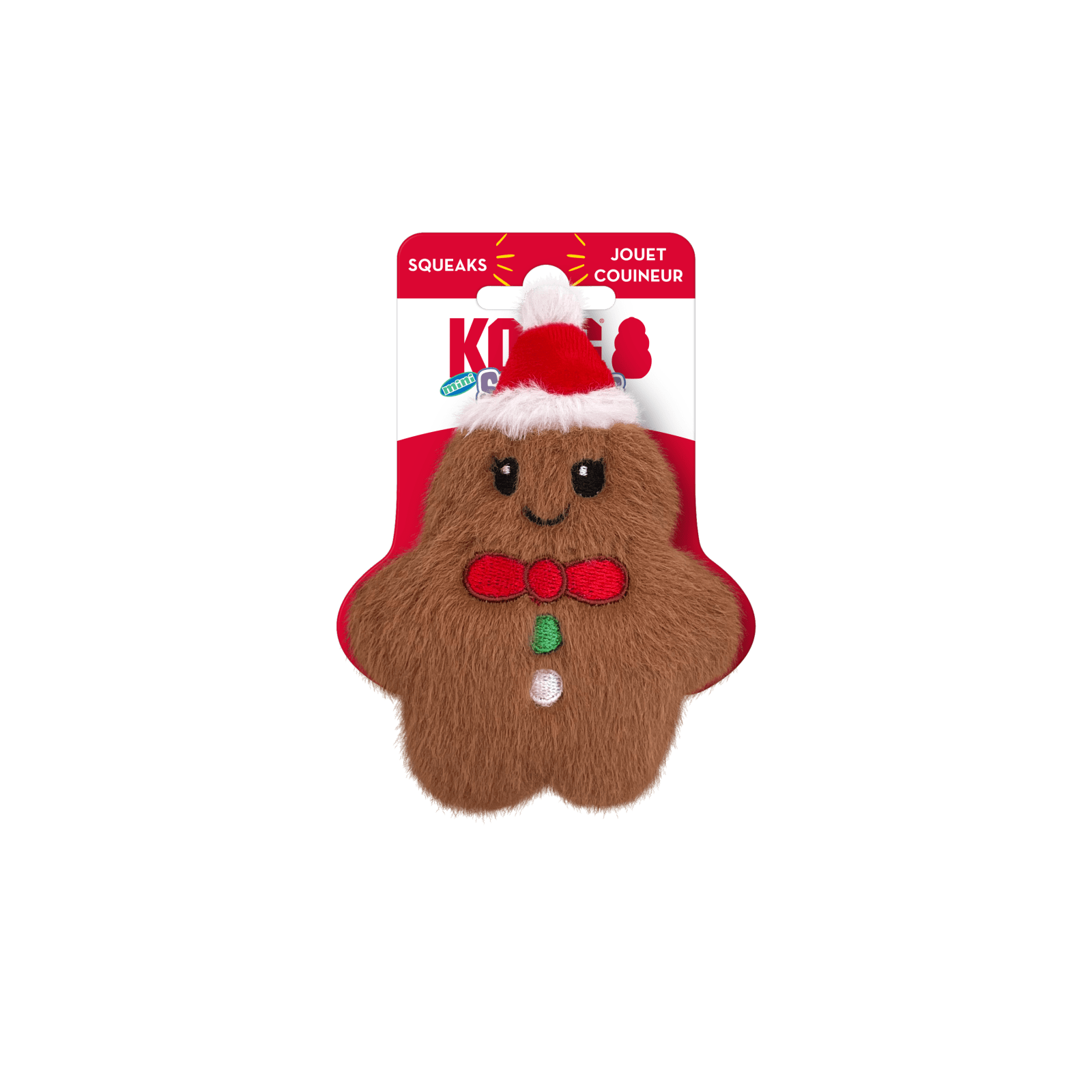 KONG Holiday Snuzzles Mini Gingerbread Brown XS Juleleke