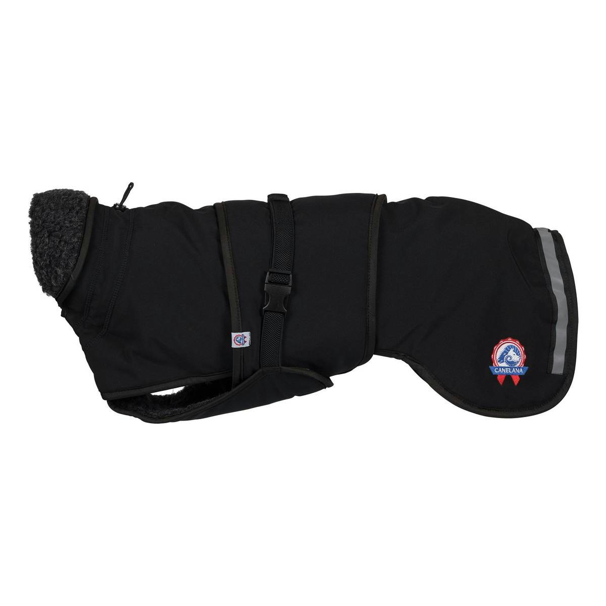 Canelana Thermo sort-100% ull dekken hund softshell ytterstoff - Bestillingsvare!