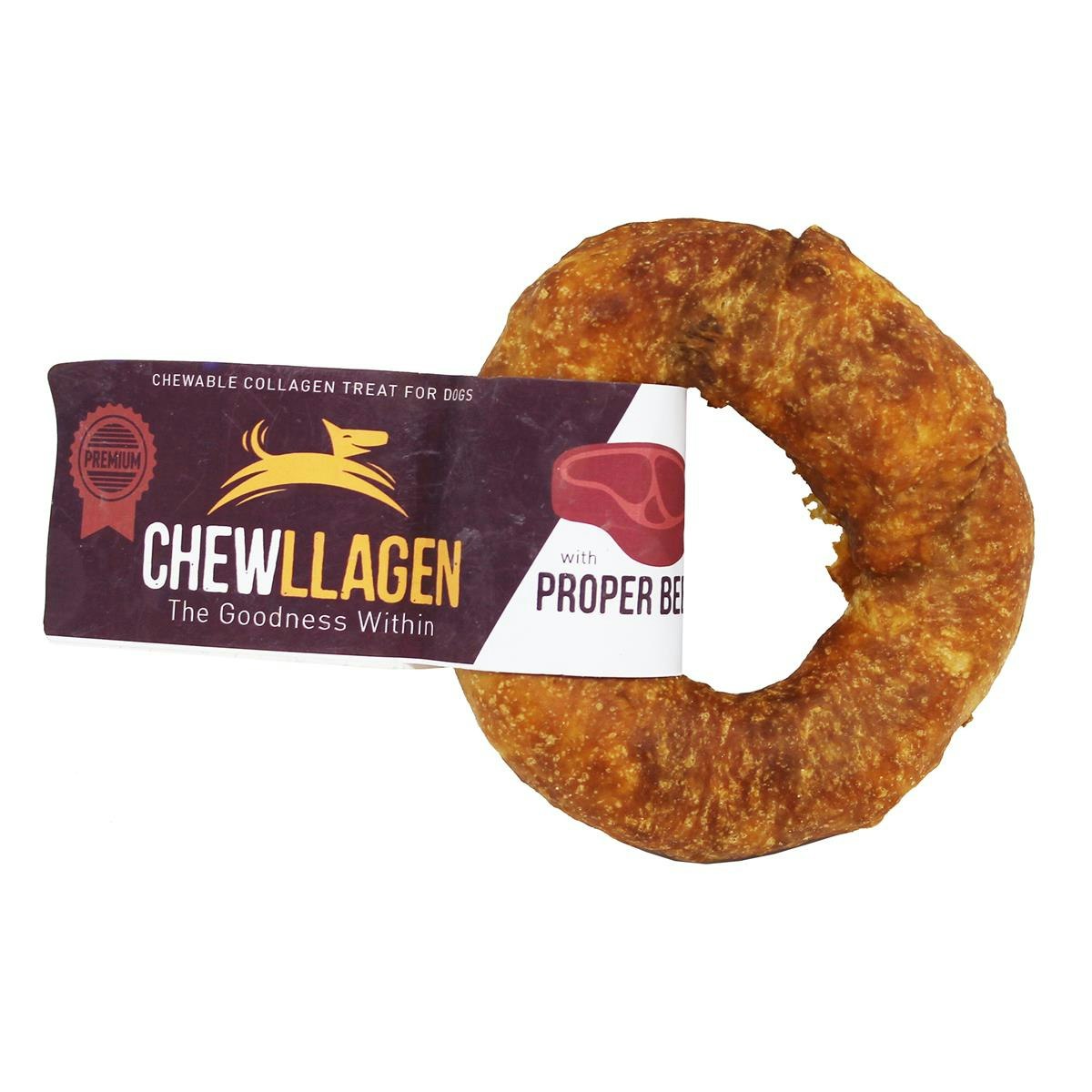 Chewllagen Beef Small Donut 9 cm Storfe ring liten