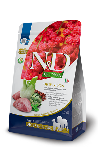Farmina N&D Dog Quinoa Digestion, Lamb & Fennel Adult Mini 2,5 Kg