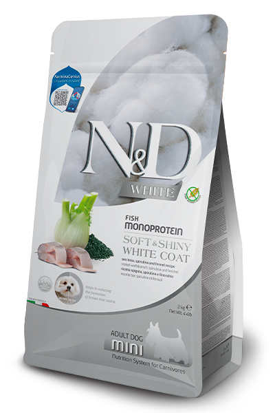 Farmina N&D Dog White Sea Bass, Spirulina & Fenel Adult Mini 2 Kg