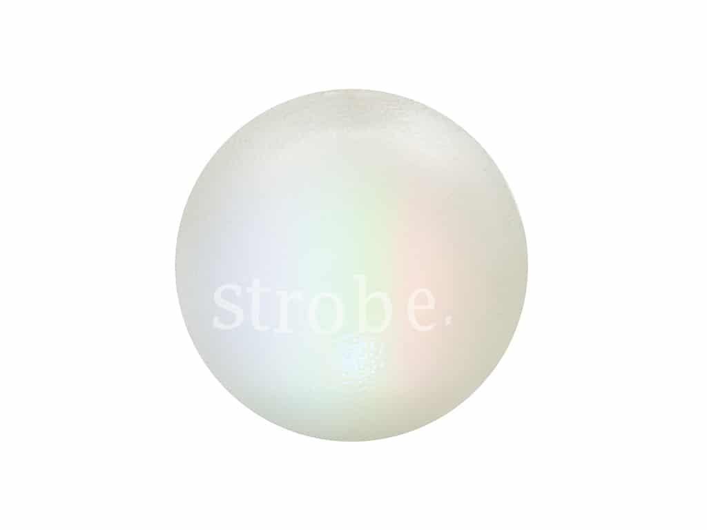 Planet Dog Strobe Ball Hvit med multifarget LED lys