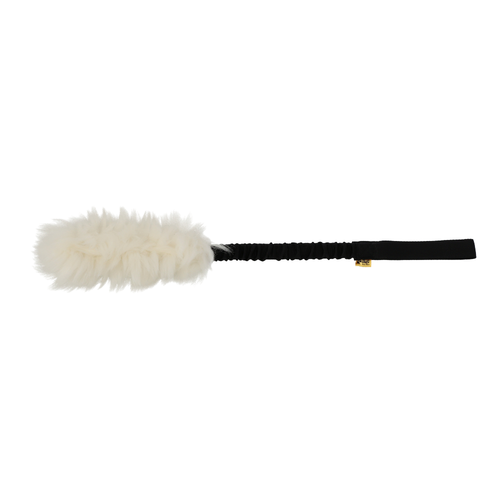 Dingo Draleke m/strikk og sauepels Sort ca 50-65 cm