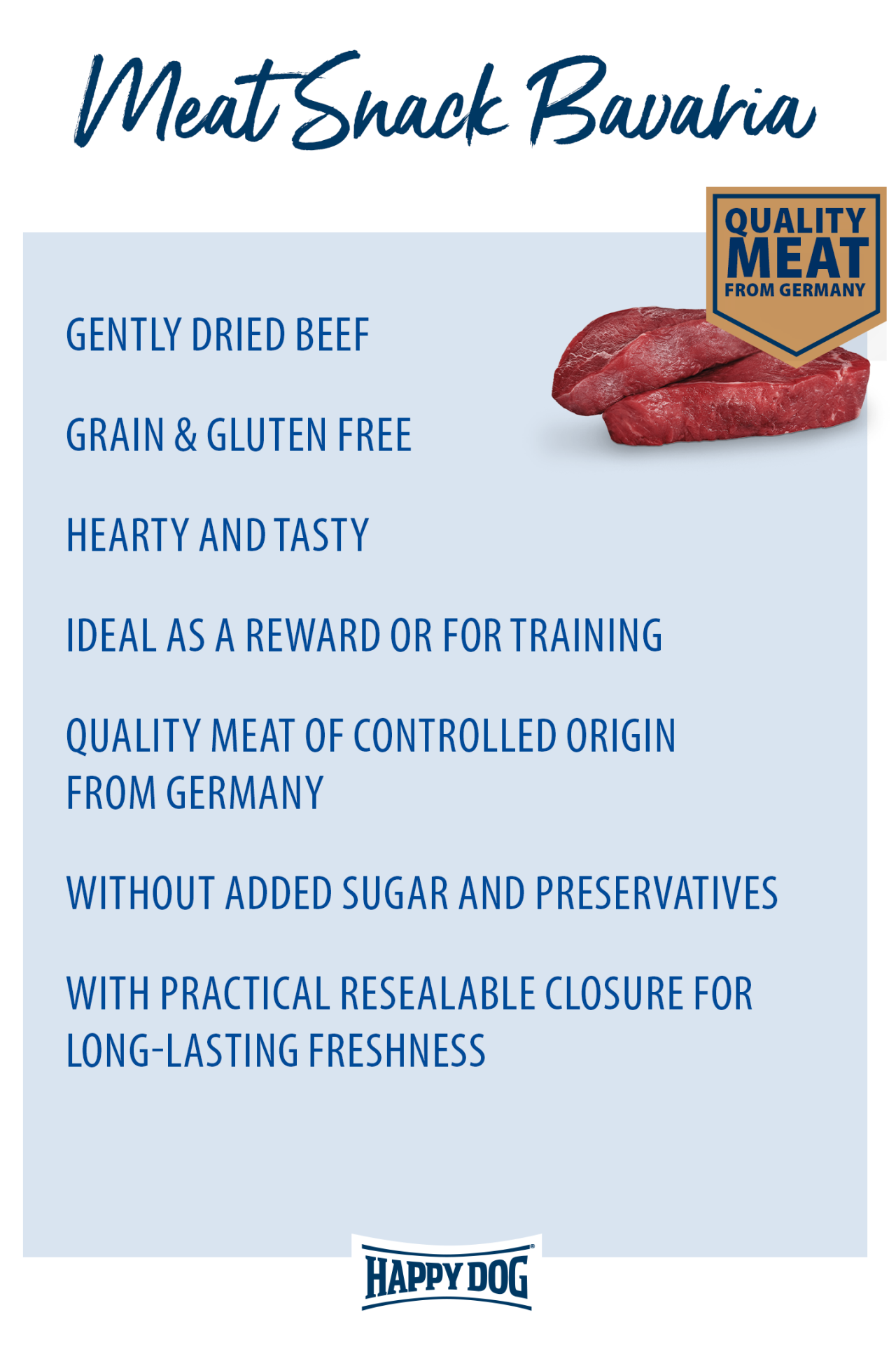 Happy Dog Supreme Meat Snack Allgäu (Storfekjøtt) 75g