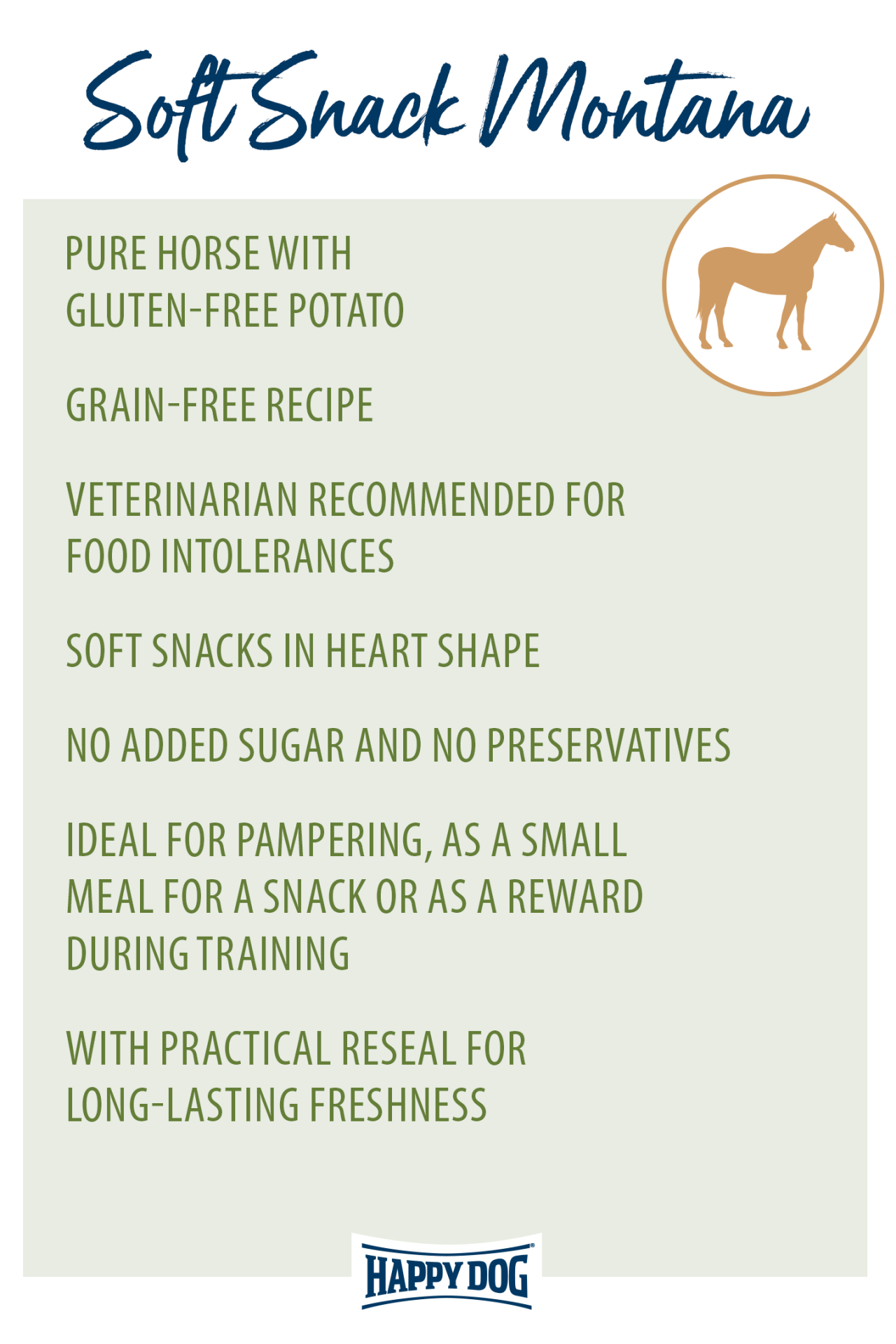 Happy Dog Soft Snack Montana (Hest) 100g