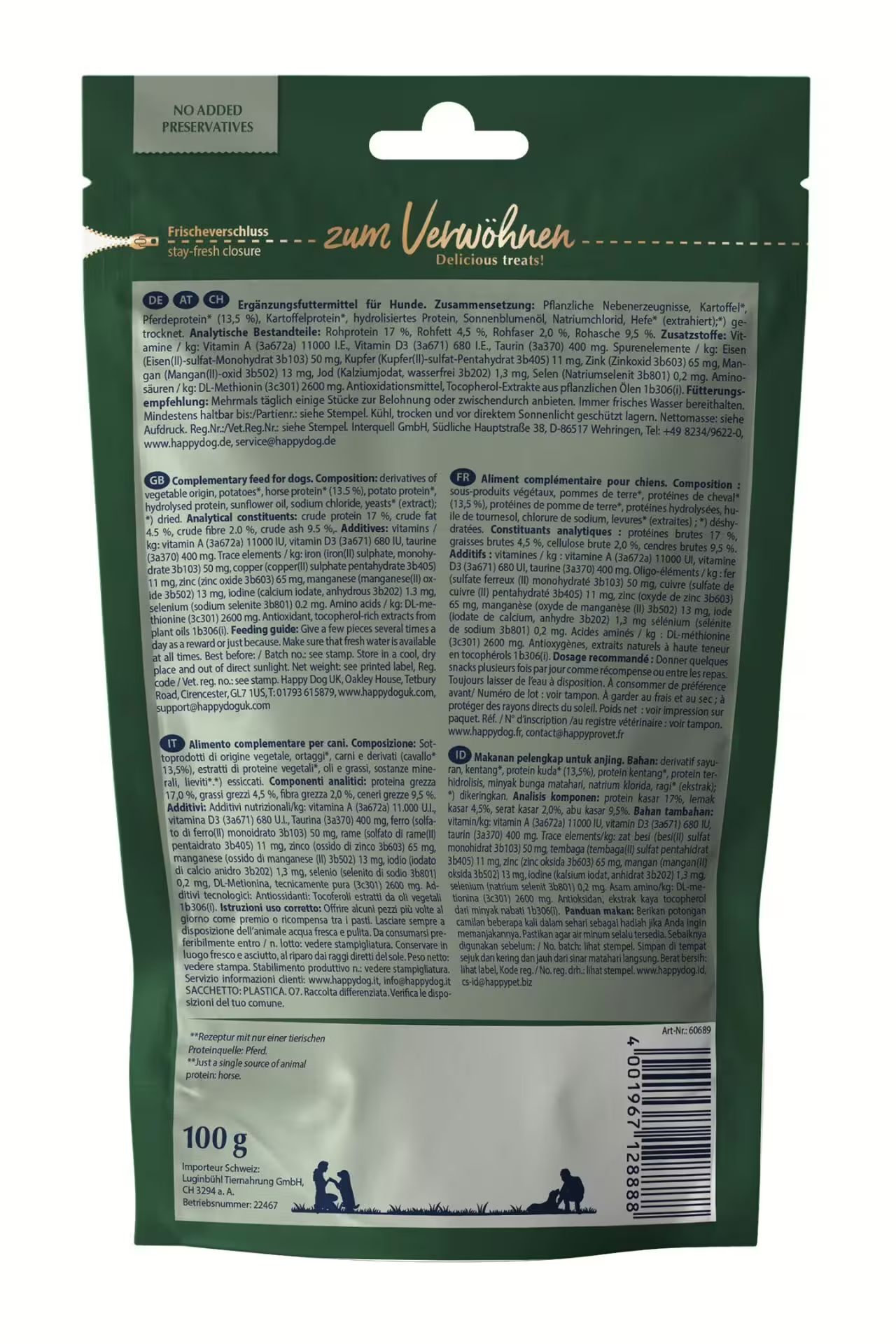 Happy Dog Soft Snack Montana (Hest) 100g