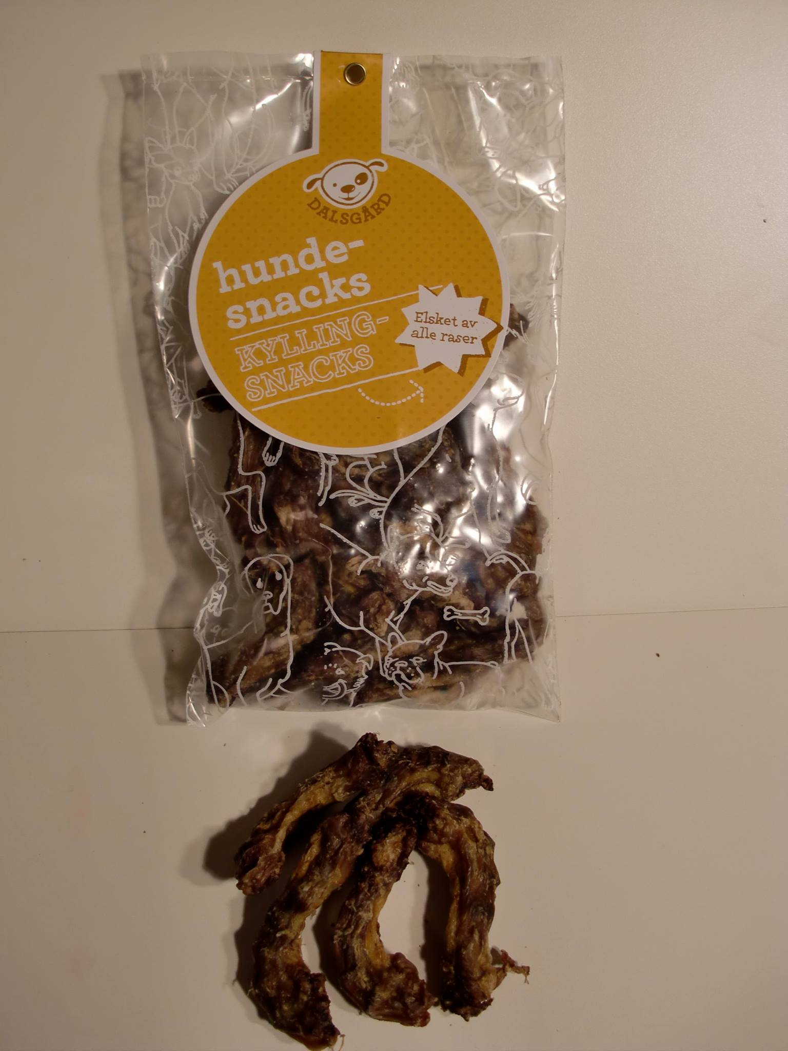Dalsgård Kyllingsnacks 100gr Kyllinghals tørket